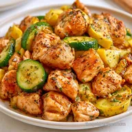 Chicken Zucchini Squash Casserole: Baked