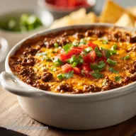 Best Crockpot Rotel Dip with Ground Beef and Cheese: 15 Servings