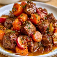 Keto Beef Stew with Radishes