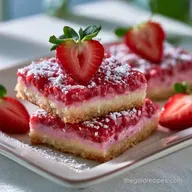 Strawberry Lemonade Bars for 16 Servings