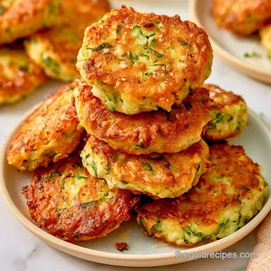 Baked Zucchini Fritters with Parmesan Recipe Card