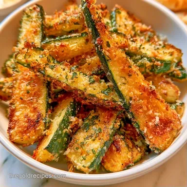 Baked Zucchini Spears with Parmesan Recipe Card