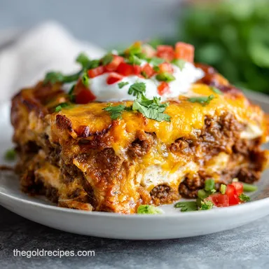 Beef Enchilada Casserole for 8 Servings