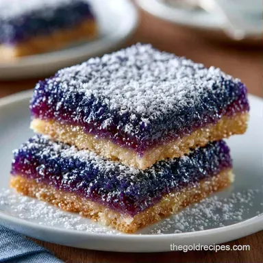 Blueberry Lemon Bars for 16 Servings Recipe Card