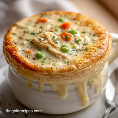 Chicken Pot Pie Soup for 6 Servings Recipe Card