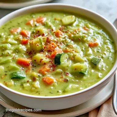 Chunky Zucchini Soup with White Beans Recipe Card