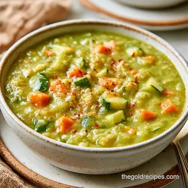 Chunky Zucchini Soup with White Beans