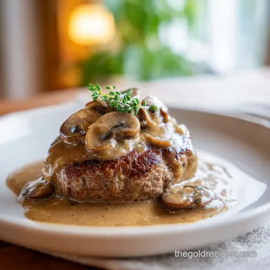 Salisbury Steak with Mushroom Gravy for 4 Servings