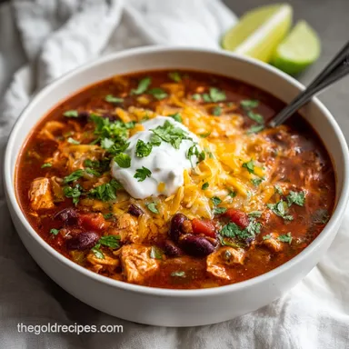 Chicken Taco Soup: A Creamy Slow-Cooked Meal for 6