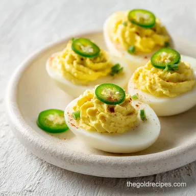 Jalapeno Deviled Eggs for 12 Egg Halves in 27 Minutes Recipe Card