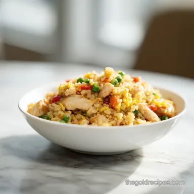 Chicken Fried Rice in 25 Minutes: Pan-Seared for 4 Servings