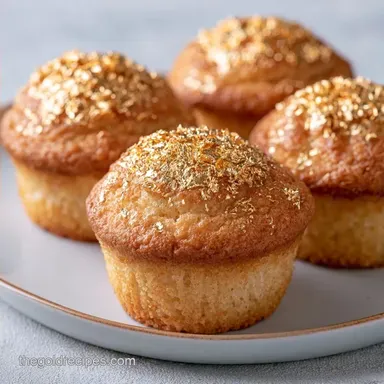 Fast Gold Topped Cupcakes in 50 Minutes