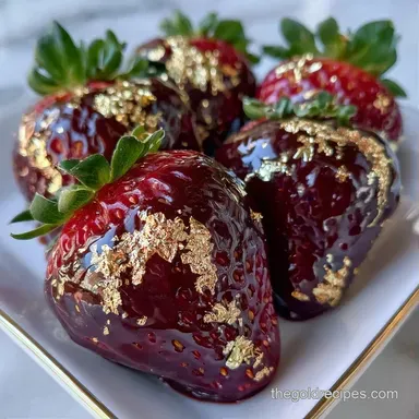 Easy Gilded Chocolate Strawberries (16) Recipe Card