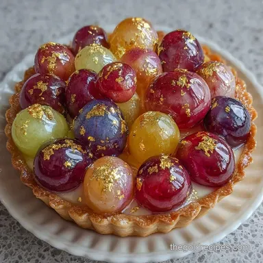 Gold Leaf Fruit Tart for 9 Servings Recipe Card