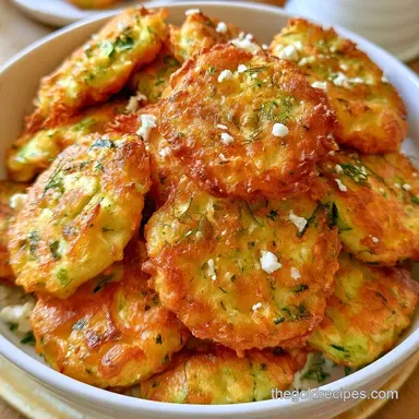 Zucchini Fritters Greek with Feta