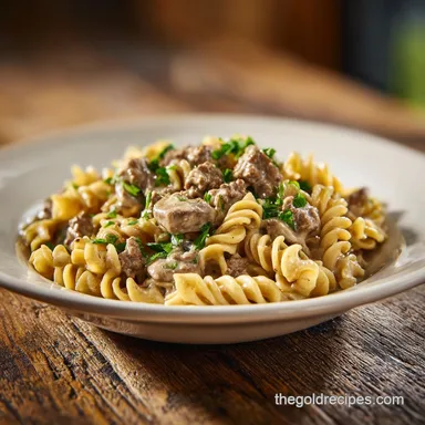 Easy Ground Beef Stroganoff No Mushrooms in 25 Min
