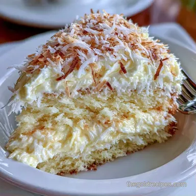 Homemade Coconut Cream Cake for 16 Recipe Card