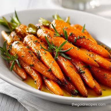 Roasted Carrots with Hot Honey Glaze for 4 Servings Recipe Card