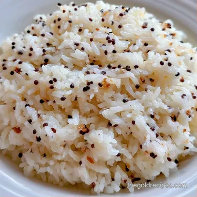 Indian Coconut Rice Recipe in 25 Minutes Recipe Card