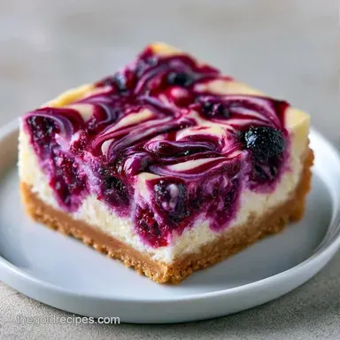 Lemon Blueberry Cheesecake Bars Creamy Recipe Card