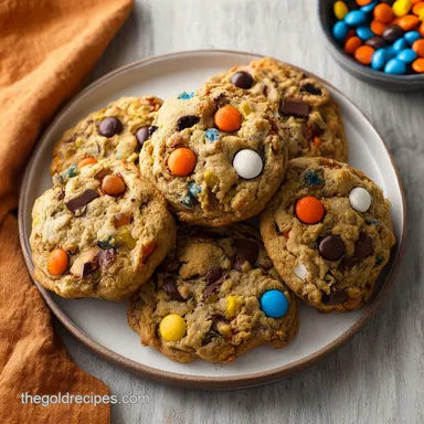 Loaded Halloween Cookie Monster Cookies in 25 Minutes