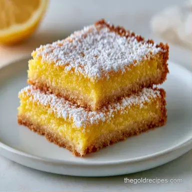 Meyer Lemon Bars with Shortbread Crust Recipe Card