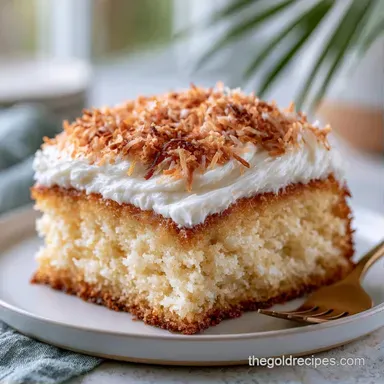 Moist Coconut Cake Recipe: Fluffy Recipe Card