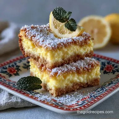 No Bake Lemon Bars in 15 Minutes Recipe Card