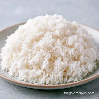 One-Pot Coconut Rice for 4 Servings Recipe Card