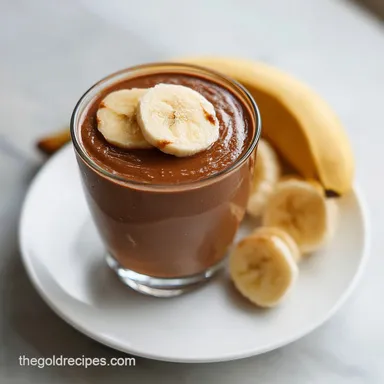 Chocolate Peanut Butter Banana Smoothie in 5 Minutes
