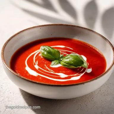 Creamy Roasted Tomato Basil Soup Recipe Card