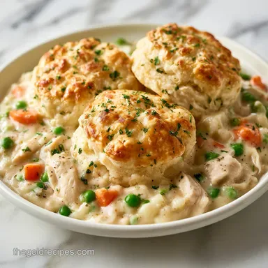 Chicken Pot Pie With Biscuits for 4