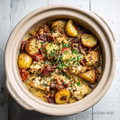 Mouthwatering Slow Cooker Crack Chicken for 6 Servings Recipe Card