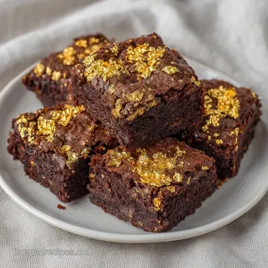 Sparkling Edible Gold Brownies for 16
