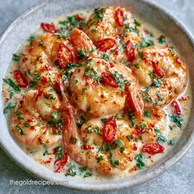 Spicy Coconut Shrimp with Coconut Milk Recipe Card