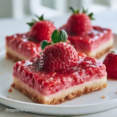Strawberry Lemonade Bars for 16 Servings Recipe Card