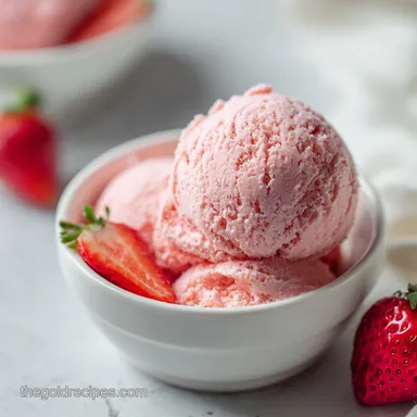 Strawberry Protein Ice Cream for 2 Servings Recipe Card