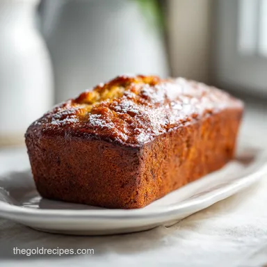 Sweet Banana Bread with Brown Sugar for 10 Servings