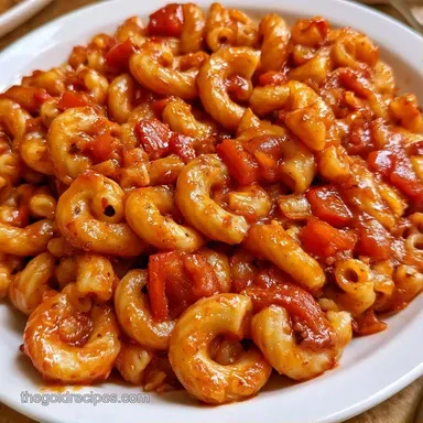One-Pot Vegetarian Chili Mac Recipe Card