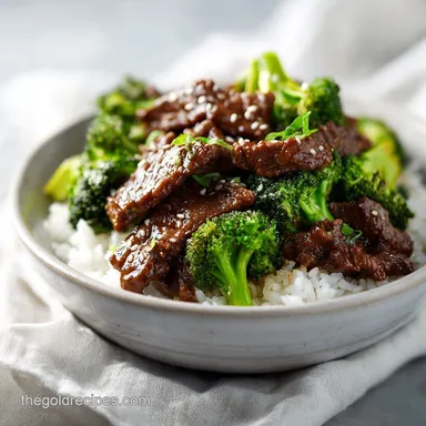 Beef and Broccoli Stir Fry in 20 Minutes Recipe Card