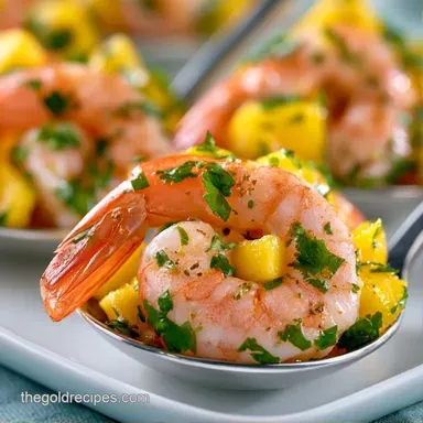 Summer Appetizer with Mango Shrimp Recipe Card