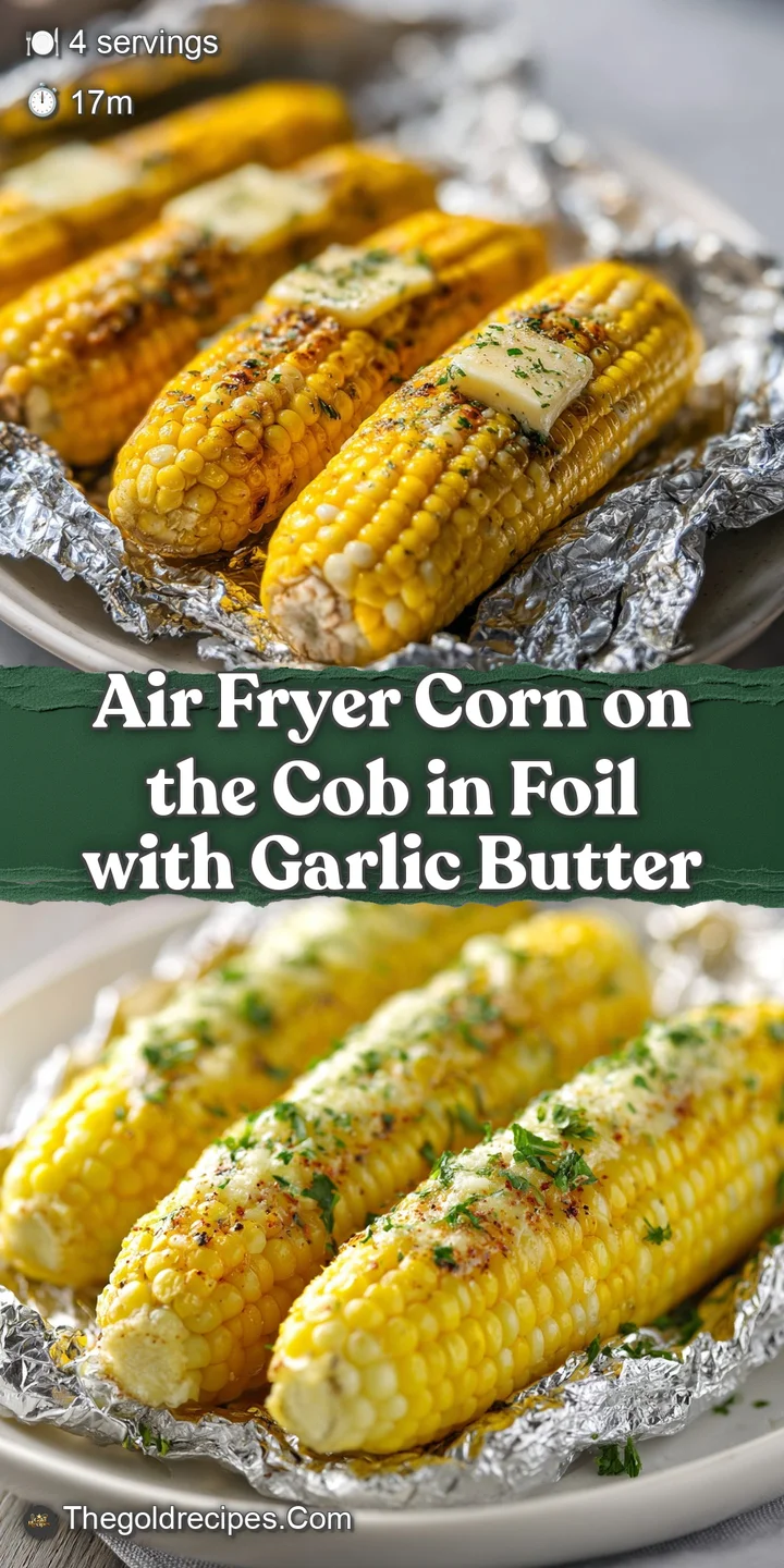 Close-up reveals glistening kernels of corn on the cob, infused with fragrant garlic butter and fresh herbs. Irresistibly ...