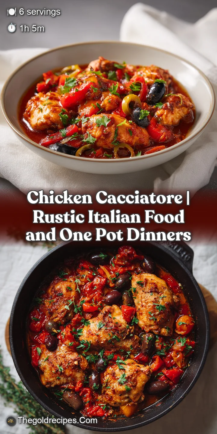 Close-up of juicy chicken in a savory tomato and vegetable stew, a comforting aroma suggested.