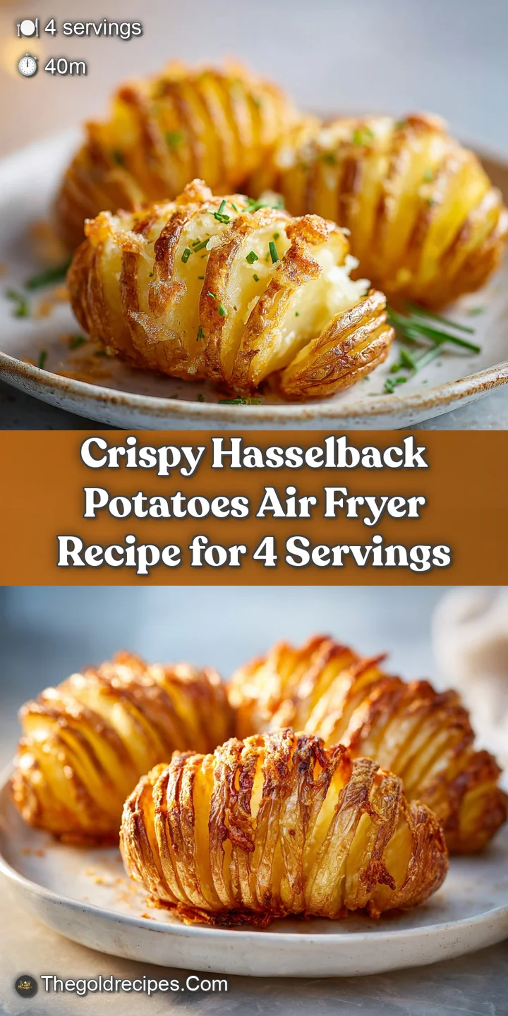 Close-up of a golden brown Hasselback potato. Crispy edges and tender interior layers glisten with oil and herbs. Appetizi...