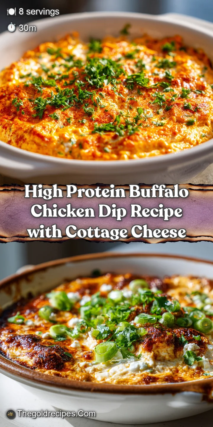 Close-up of hot, creamy buffalo chicken dip with visible shredded chicken and melted cheese, enticing and ready to eat.