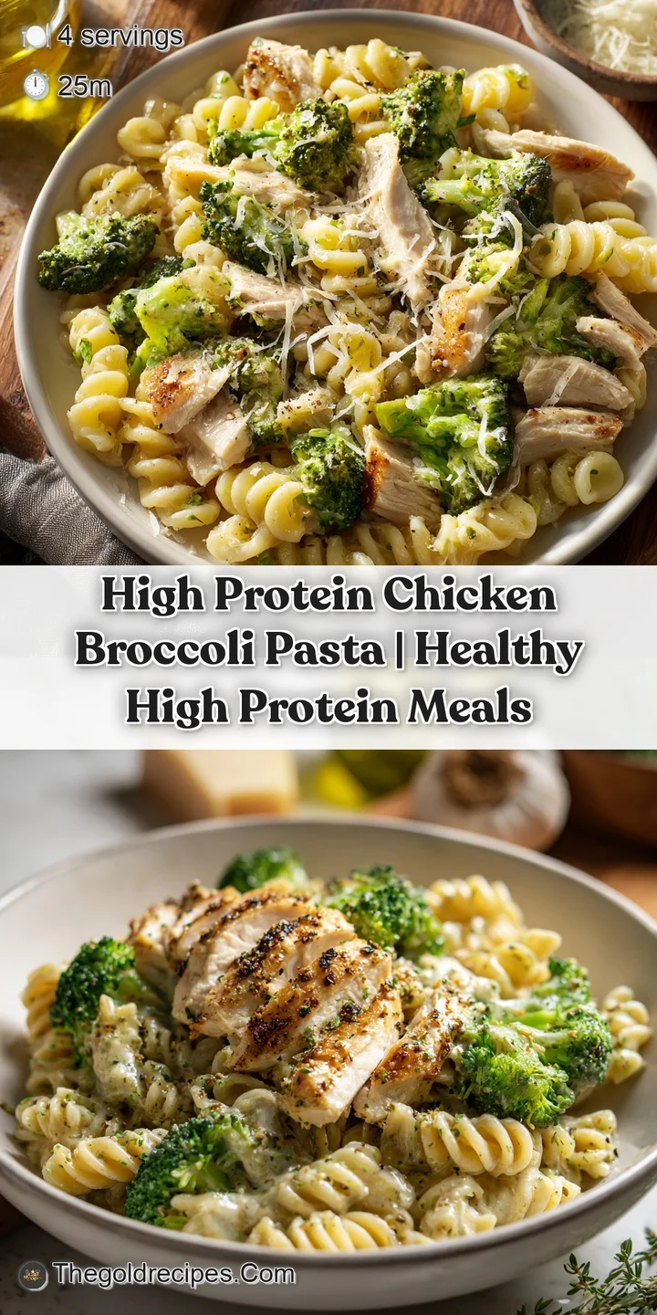 Close-up of succulent chicken pieces and bright green broccoli nestled amongst al dente pasta, glistening with sauce.