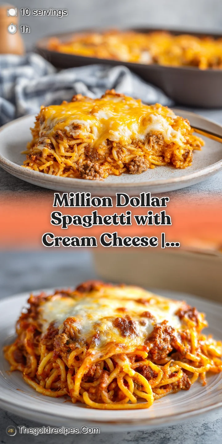 Close-up shows strands of spaghetti coated in a vibrant red sauce with rich textures of meat and melted cheese, ready to b...