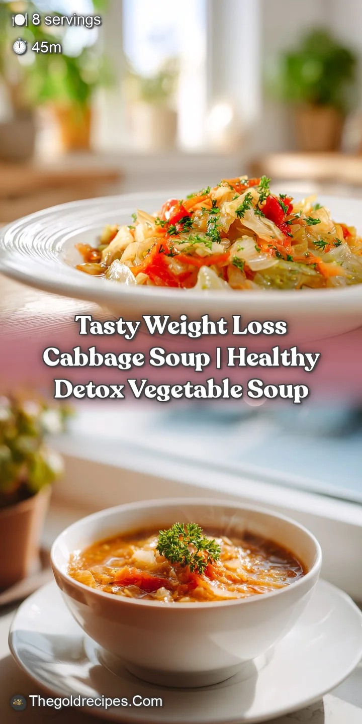 Close-up of a spoonful of healthy cabbage soup, revealing tender vegetables and a clear, flavorful broth.