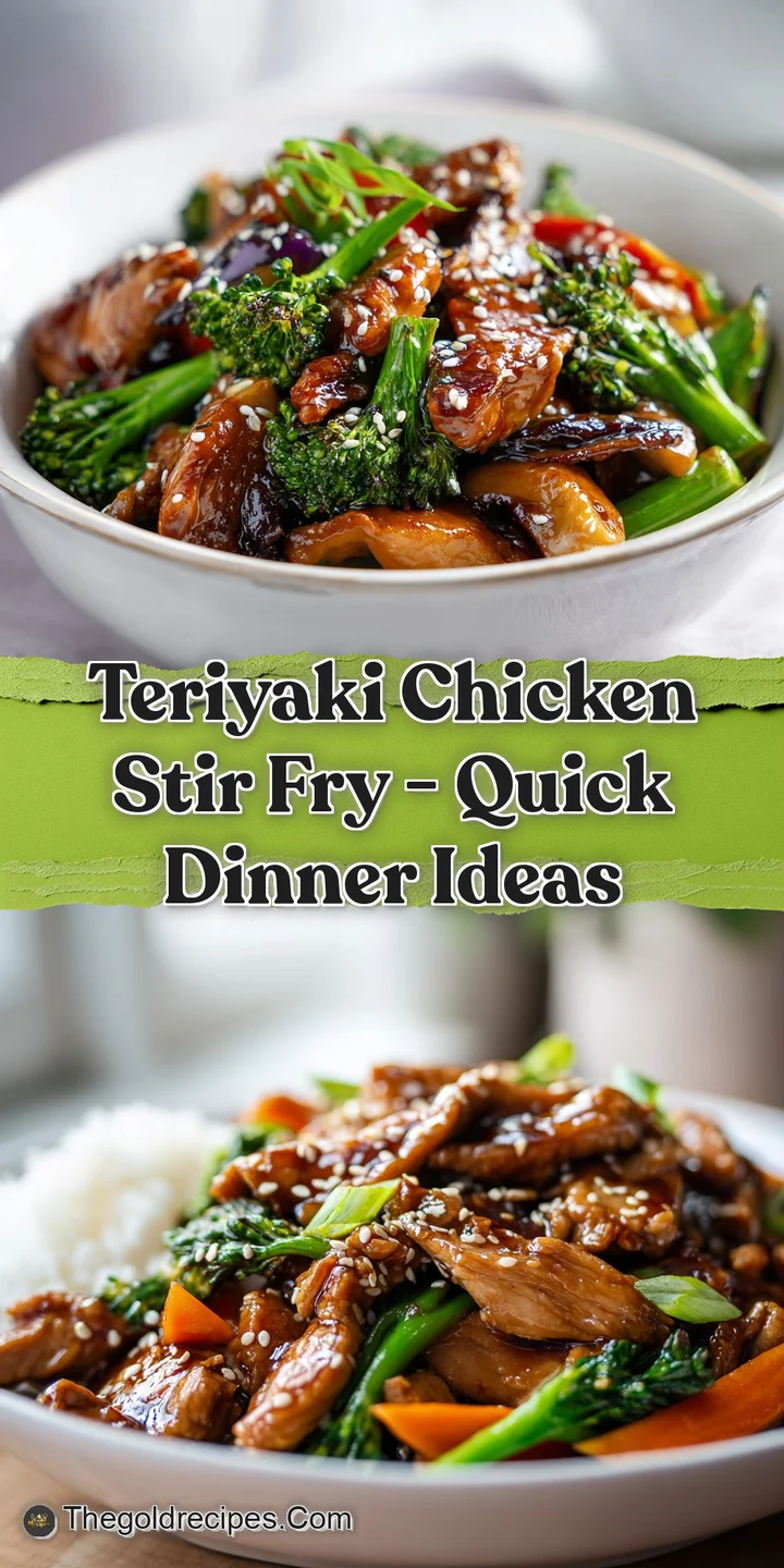 Close-up of teriyaki chicken stir-fry. Succulent chicken pieces glisten, contrasting with the crisp-tender vegetables. A v...