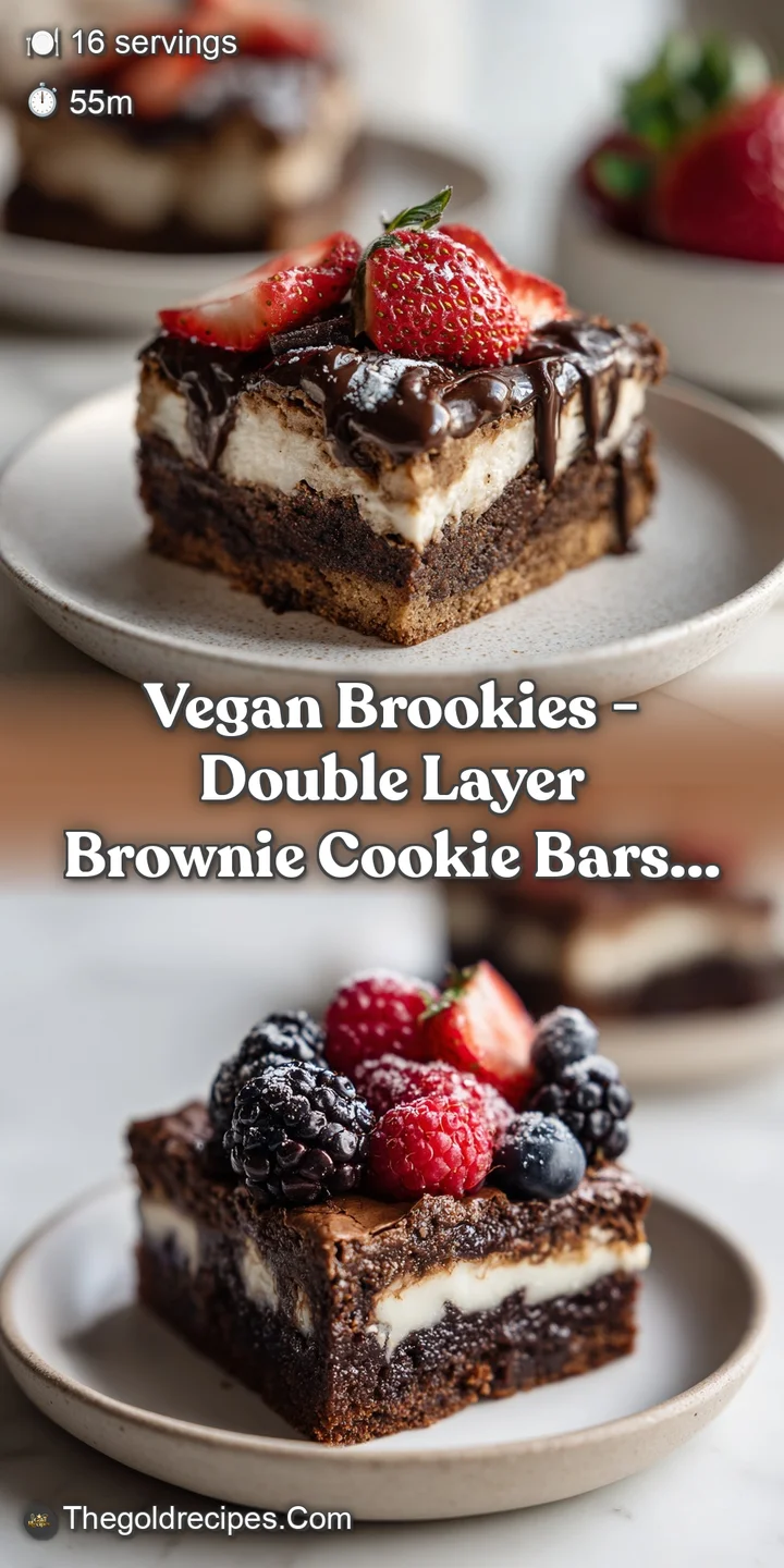 A close-up view of a rich, dark chocolate brownie studded with melted chocolate chips, peeking from beneath a crisp blondie.